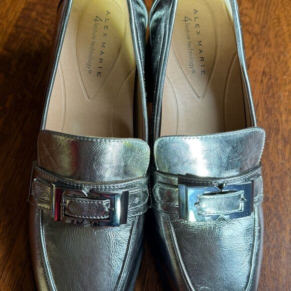 Alex Marie Silver Loafers - Picture 1 of 6